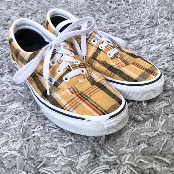 Y2K Vans Era Plaid Yellow Low Top - Picture 6 of 6